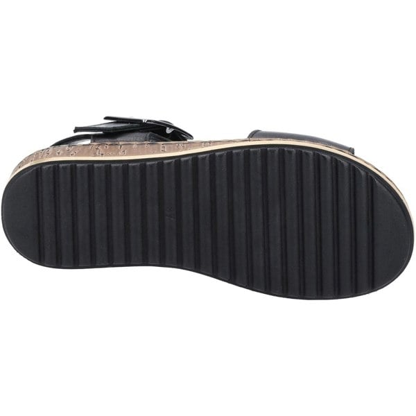 Hush Puppies Ellie Wide Leather Women's Black Sandals