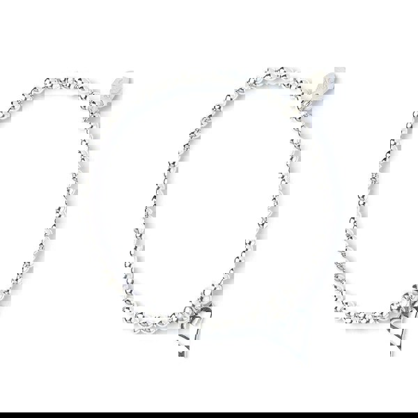 Open Heart on Silver Ball Bead Bracelet - MYLEE London