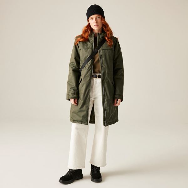 Regatta Women's Romine II Waterproof Jacket - Dark Khaki / Black