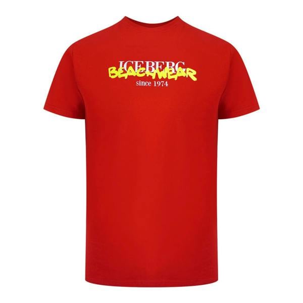 Iceberg Ice Iceberg Beachwear Logo Red T-Shirt