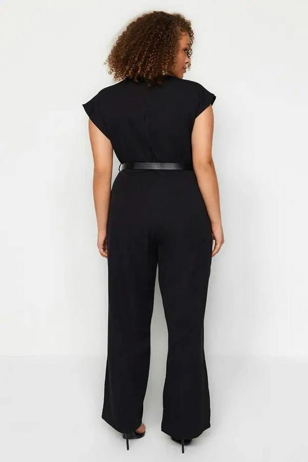 WOVCOR Belted Woven Jumpsuit