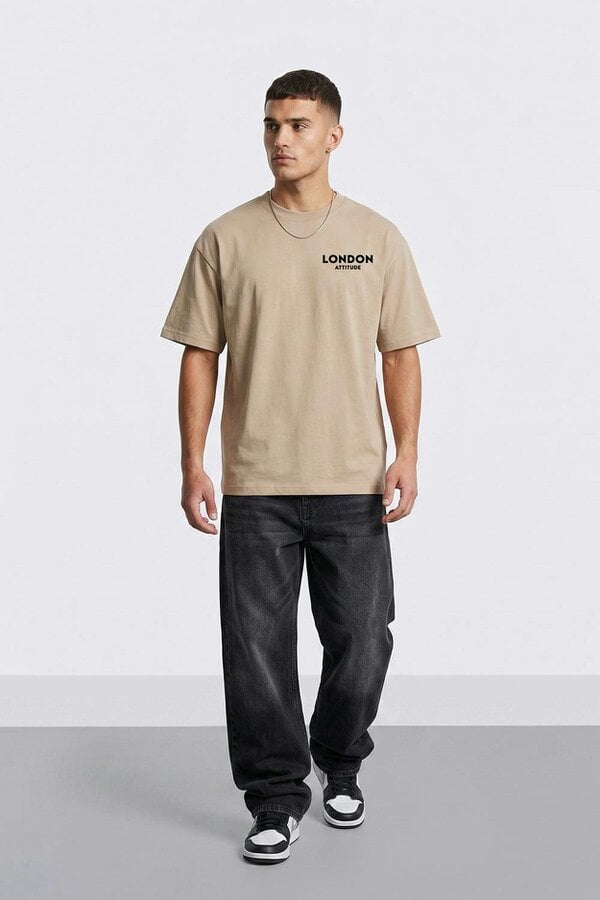 London Attitude Athletics Premium Graphic T-Shirt in Black Print