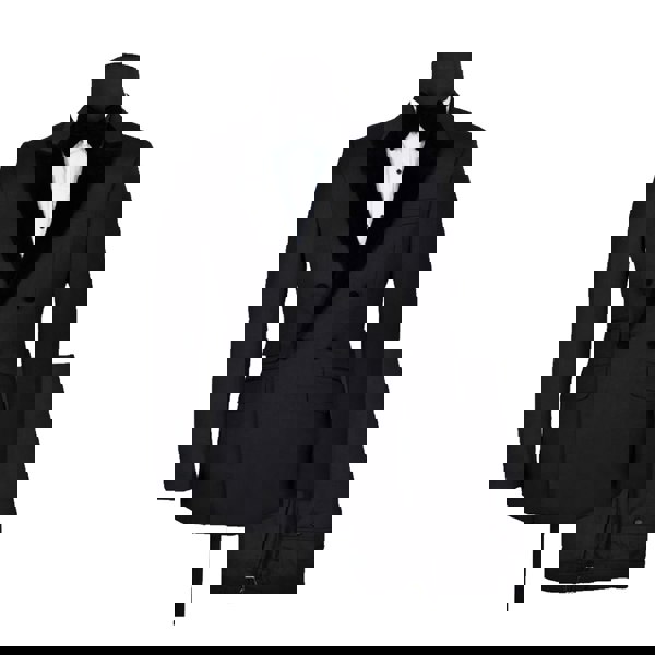 David WeJ Alfredo Dress Double Breasted Velvet Peak Lapel Tuxedo - Black