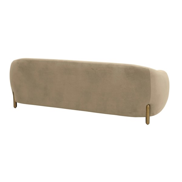 Furniture Edit Lina Cafe Au Lait Brown Velvet Sofa