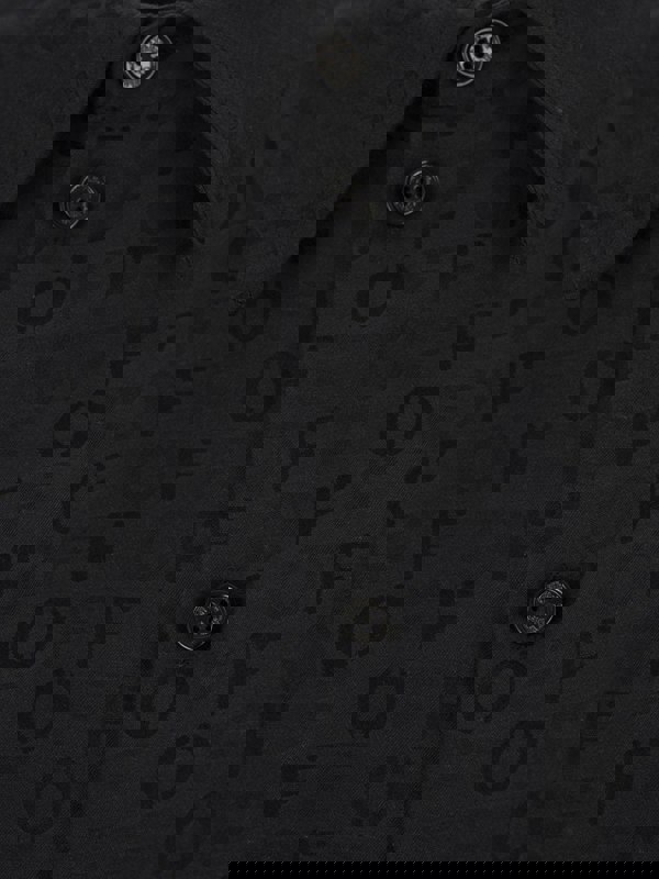 Off - White Off Jacquard Twist Shirt Dress 'Black' - Supplied FashionOff White