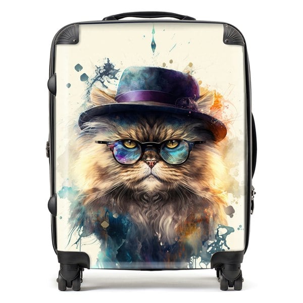 Warren Reed Persian Cat Splashart Suitcase