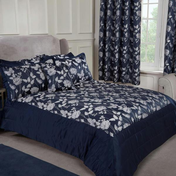 Butterfly Meadow Bedspread Navy