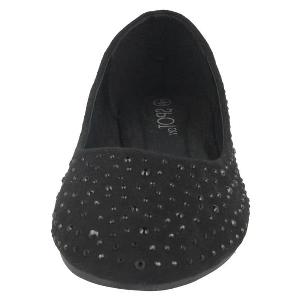Spot On Ladies Spot On Flat Diamante Ballerinas