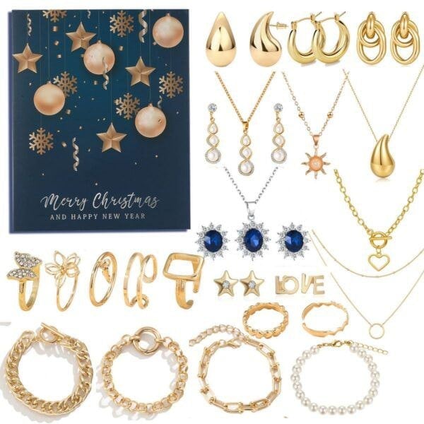 Leaper Christmas Golden Jewelry DIY Advent Calendar