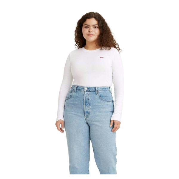 Levis Womens/Ladies Cotton Long-Sleeved T-Shirt - White - 