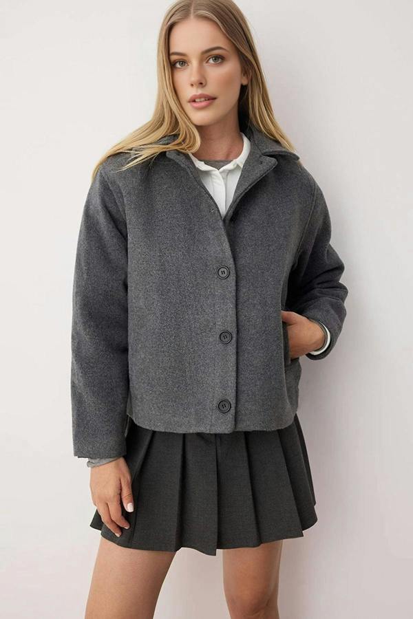 WOVCOR Regular Fit Cashmere Slim Jacket Coat