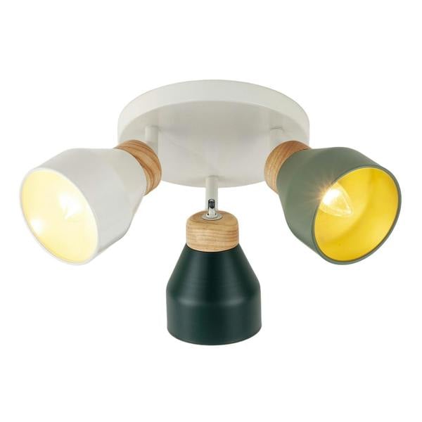 Modern Scandinavian Style Spot Ceiling Light in Olive and Forest Green Image 4