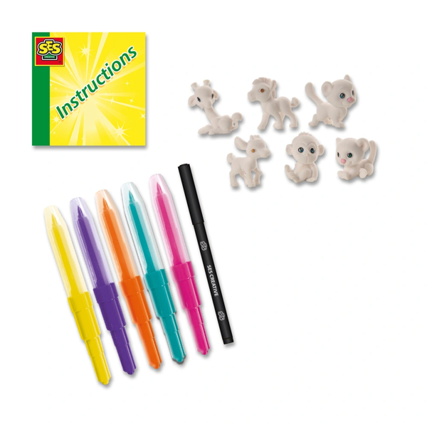 SES Creative Blow airbrush pens - Safari animals 6x