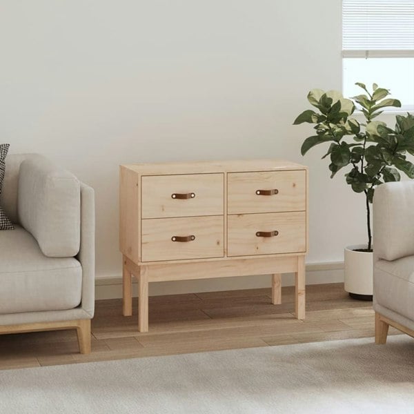 Berkfield Console Cabinet 90x40x78 cm Solid Wood Pine