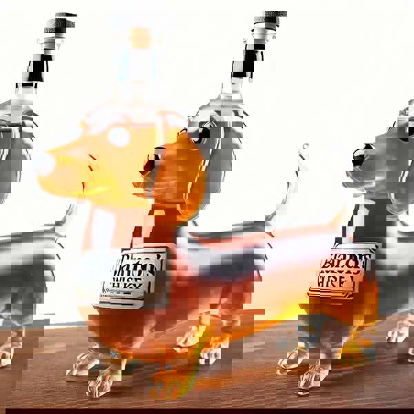 Leaper Glass Dachshund Sealed Wine & Spirits Bottle