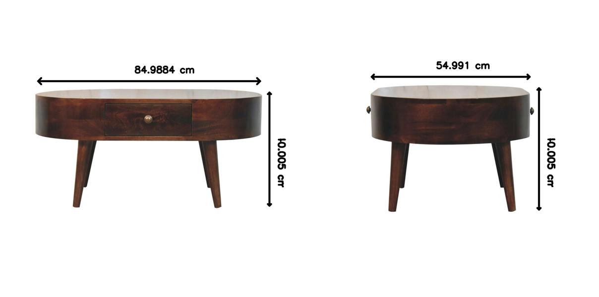 Artisan Furniture California Walnut Rounded Coffee Table