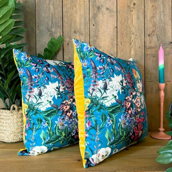Love Frankie Summer Meadow Cushions in Teal