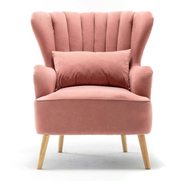Occasion Frosted Velvet Wingback Armchair and Footstool Wingback Chairs Living and Home
