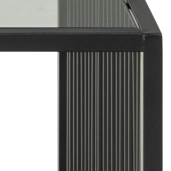 Wyld Haus Porto Organic Rectangular Coffee Table Stone Effect and Glass Top