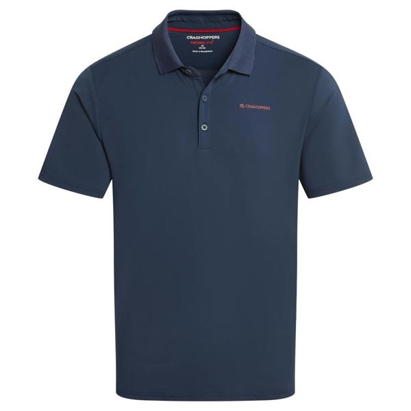 Craghoppers Mens Bramshaw Nosilife Short-Sleeved Golf Polo Shirt - Blue Navy - 
