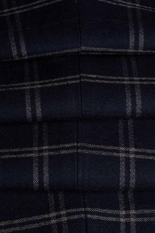 House of Cavani Hardy Navy Checked Blazer