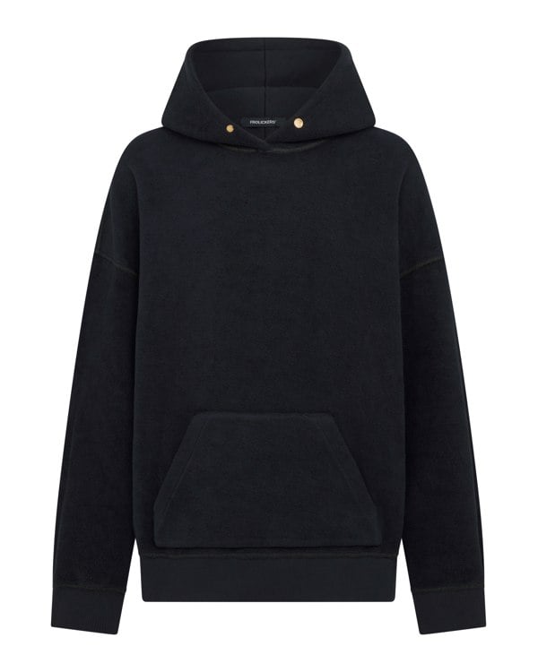 Frolickers Reversible Hoodie - Black / Moleskin