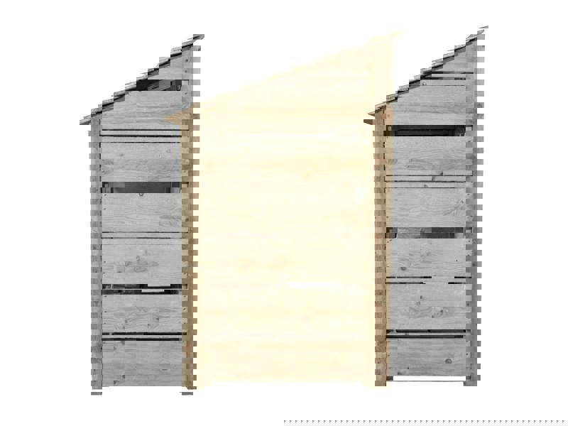 Arbor Garden Solutions Slatted Wooden Log Store with Shelf W-119cm, H-126cm Or 180cm, D-88cm