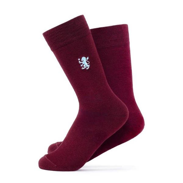 Aston Villa FC 3 Pack Dress Sock Set - Size 7 - 11, Socks, Sports, Gift