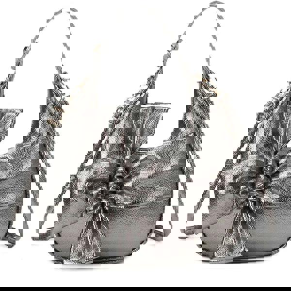 Love EMVY Bow Moon Crescent Faux Leather Top-Handle Shoulder  Bag