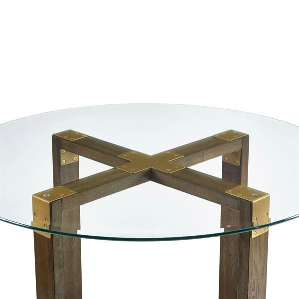 Dorel Home Bronx Dining Table with Glass Top