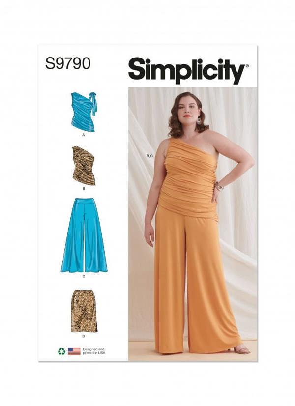 Simplicity Sewing Pattern 9790, Tops, Trousers, Skirts for Women, W2 (20W-22W-24W-26W-28W) - Intermediate