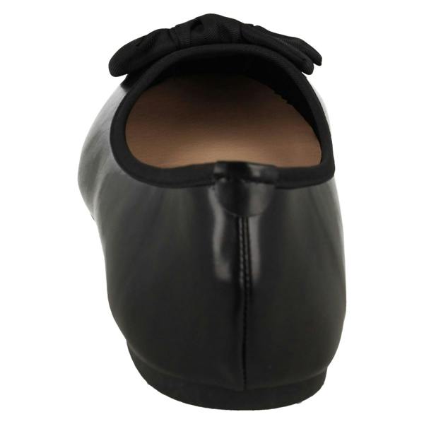 Spot On Ladies Spot On Flat Comfort Wide Ballerina Shoes F80588