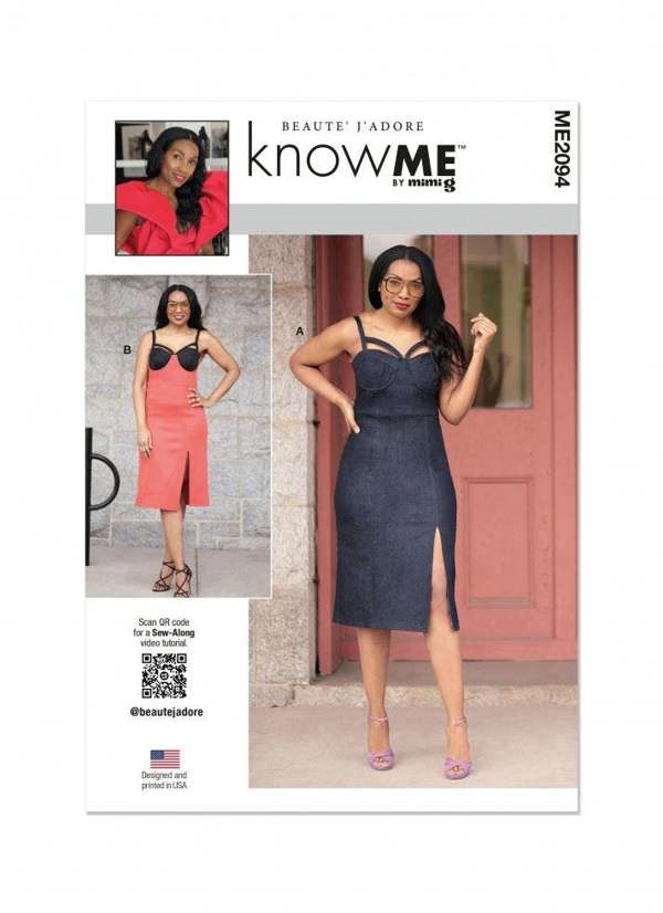 Know Me Sewing Pattern 2094, Dresses for Women, K5 (8-10-12-14-16) - Intermediate