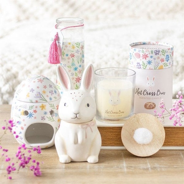 Serano Spring Floral Print Egg Oil Burner and Wax Warmer