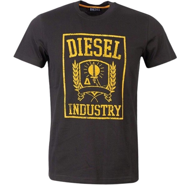 Diesel Industry Shield Design Black T-Shirt S