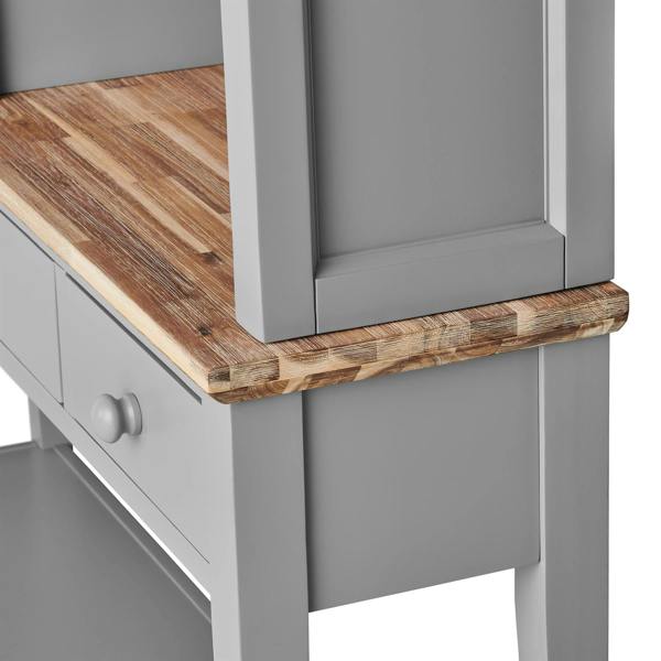 Statement Furniture Florence Console Table and Hutch, Display Cabinet with Shelves