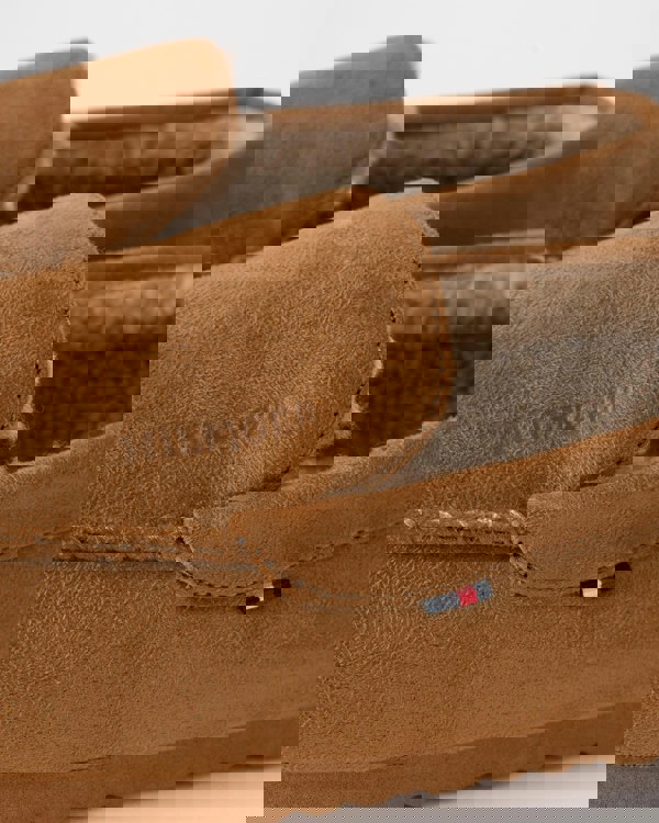 Tommy Hilfiger Suede Hilfiger Mens Driver House Shoes - Desert Khaki