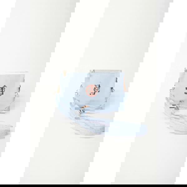 Blue Vanilla Detailed Zip Up Purse With Detachable Strap