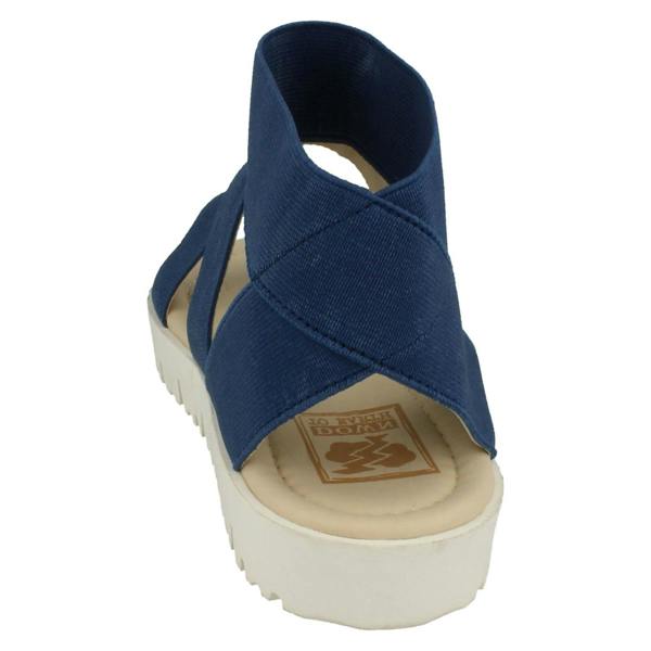 Down to Earth Ladies Down To Earth Elasticated Flat Sandals