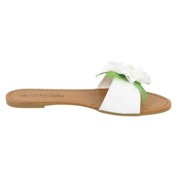 Spot On Ladies Spot On Flower Detail Sandals