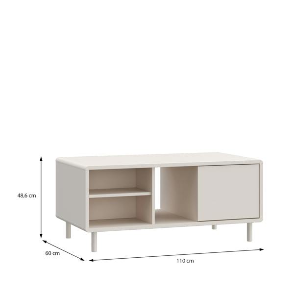 Furniture To Go Playly Coffee Table with Open Shelf and Door