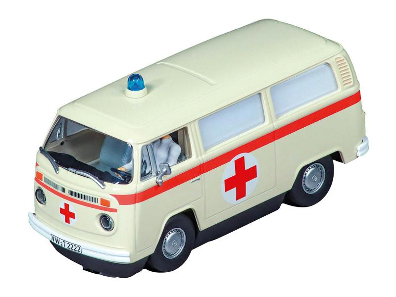 Carrera VW Bus T2b Ambulance Red Cross w/Blue Light & Sound