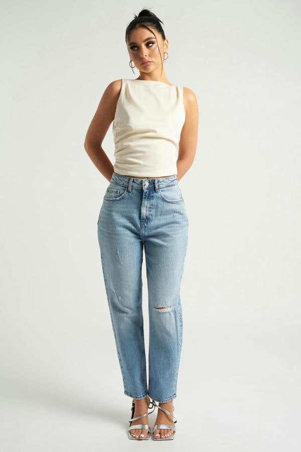 Urban Bliss Ripped Mom Jeans