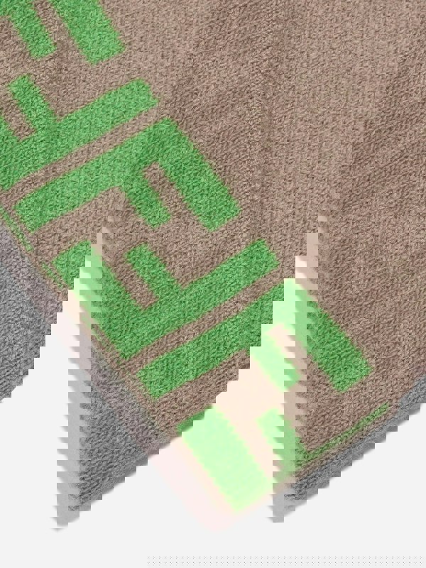 Fendi Kids FF Logo Reversible Beanie in Beige