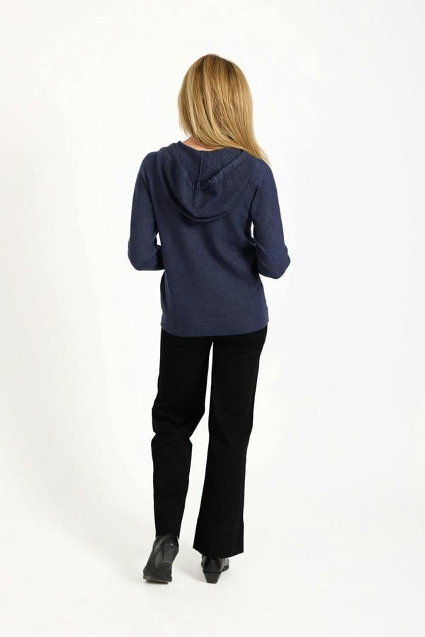 Mudflower Cable-Knit Zip Hooded Cardigan