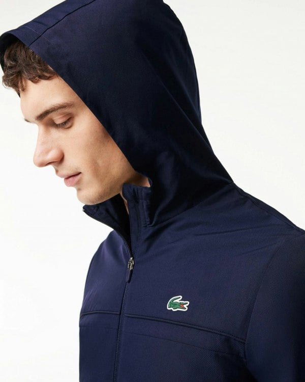 Lacoste Mens Zipped Training Jacket - Navy Blue 5FS