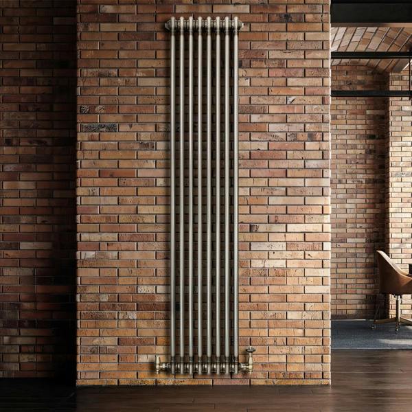 Monstershop Traditional 2 Column Radiator - 1800 x 380mm - Raw Metal