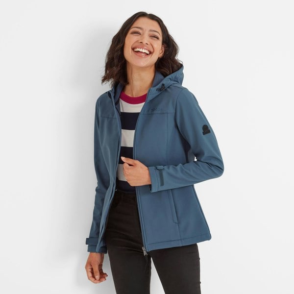 TOG24 Women's Keld Hooded Soft Shell Jacket - Blue Stone