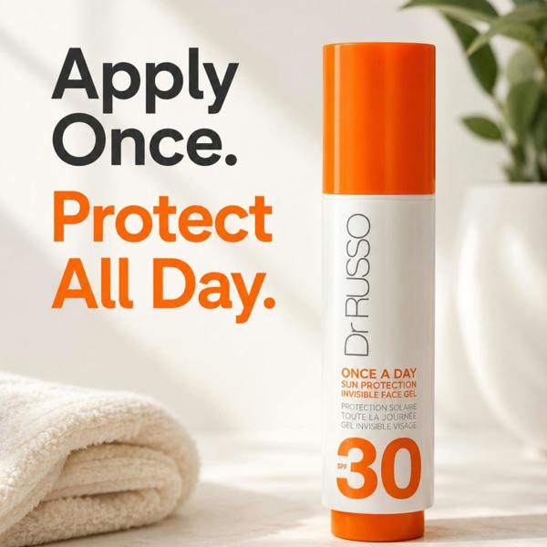 Aquarius Dr Russo SPF30 Sun Protective Face Gel Vitamin E UV Protection 15ml Daily