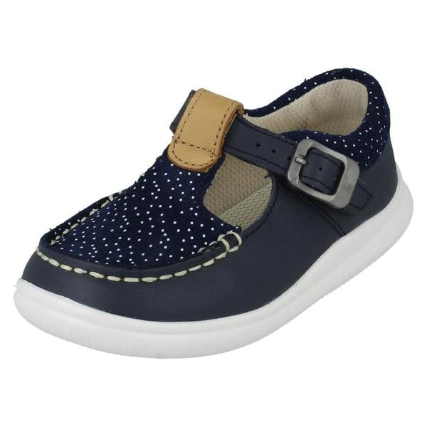 Clarks Girls Clarks Polka Dot Detailed T-Bar Shoes Cloud Rosa T